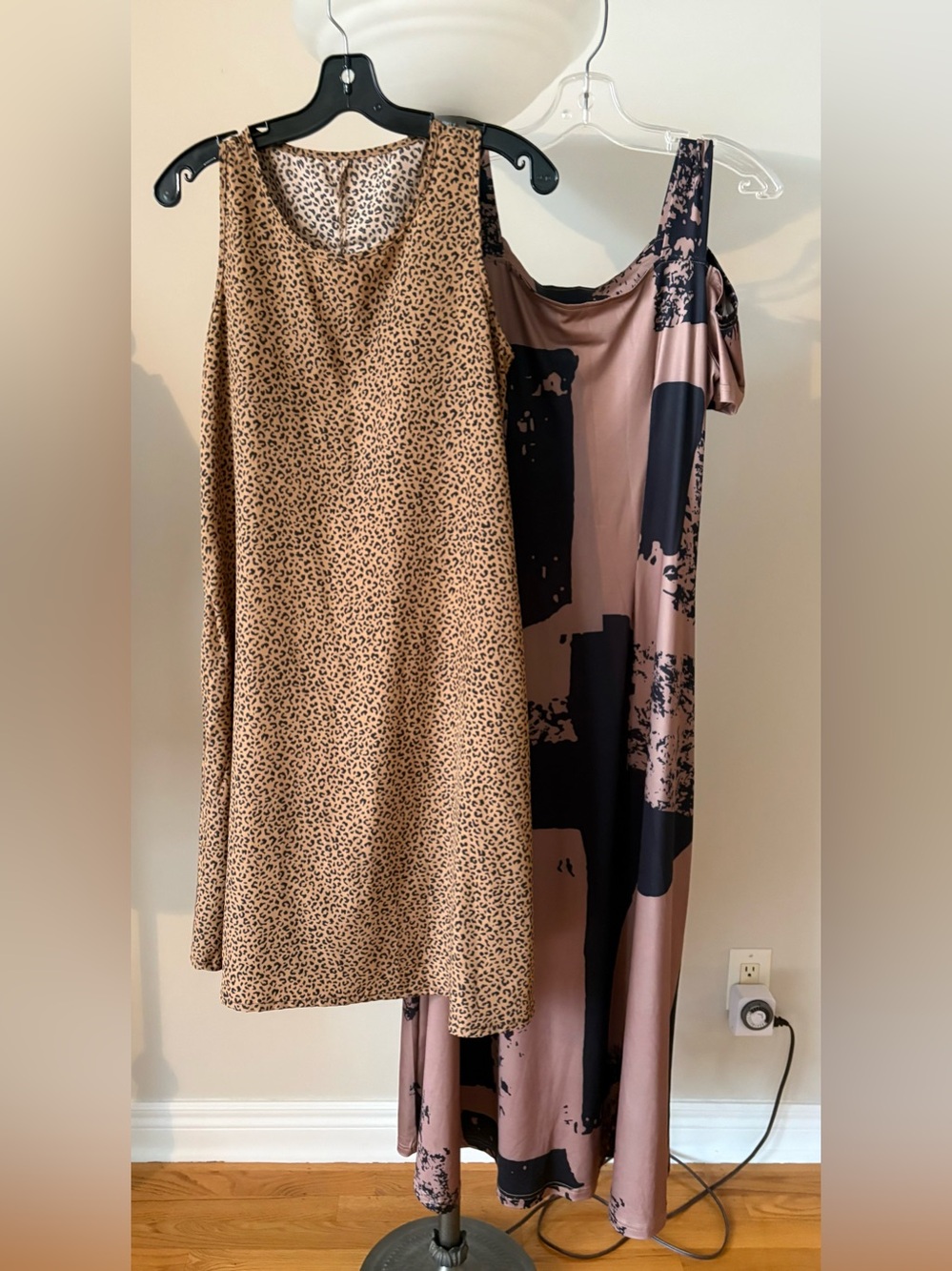 2 Shein Tan Leopard Dresses
